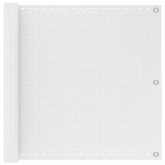 Balcony Screen White 90 x 700 cm HDPE and Aluminium