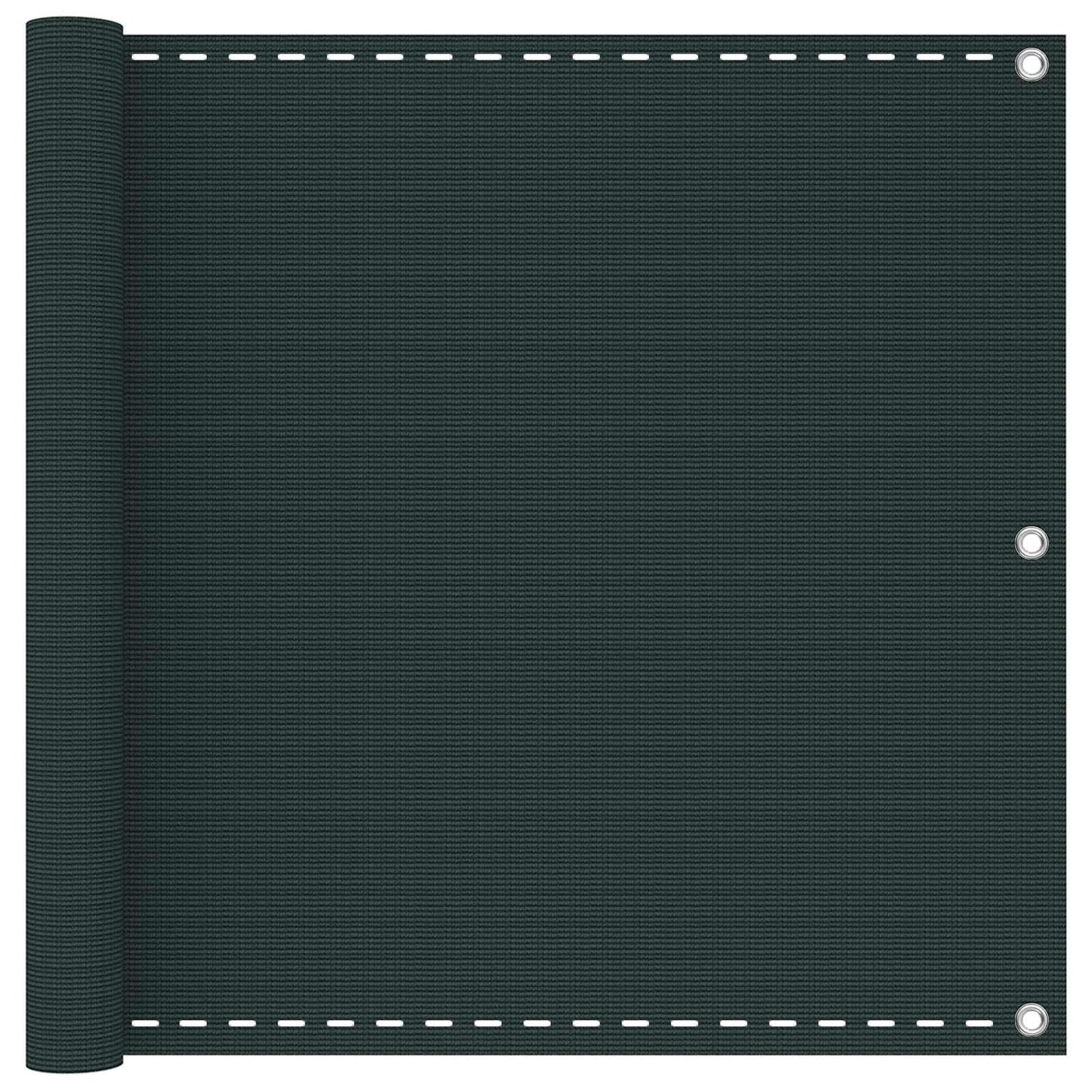 Balcony Screen Dark Green 120 x 800 cm HDPE and Aluminium