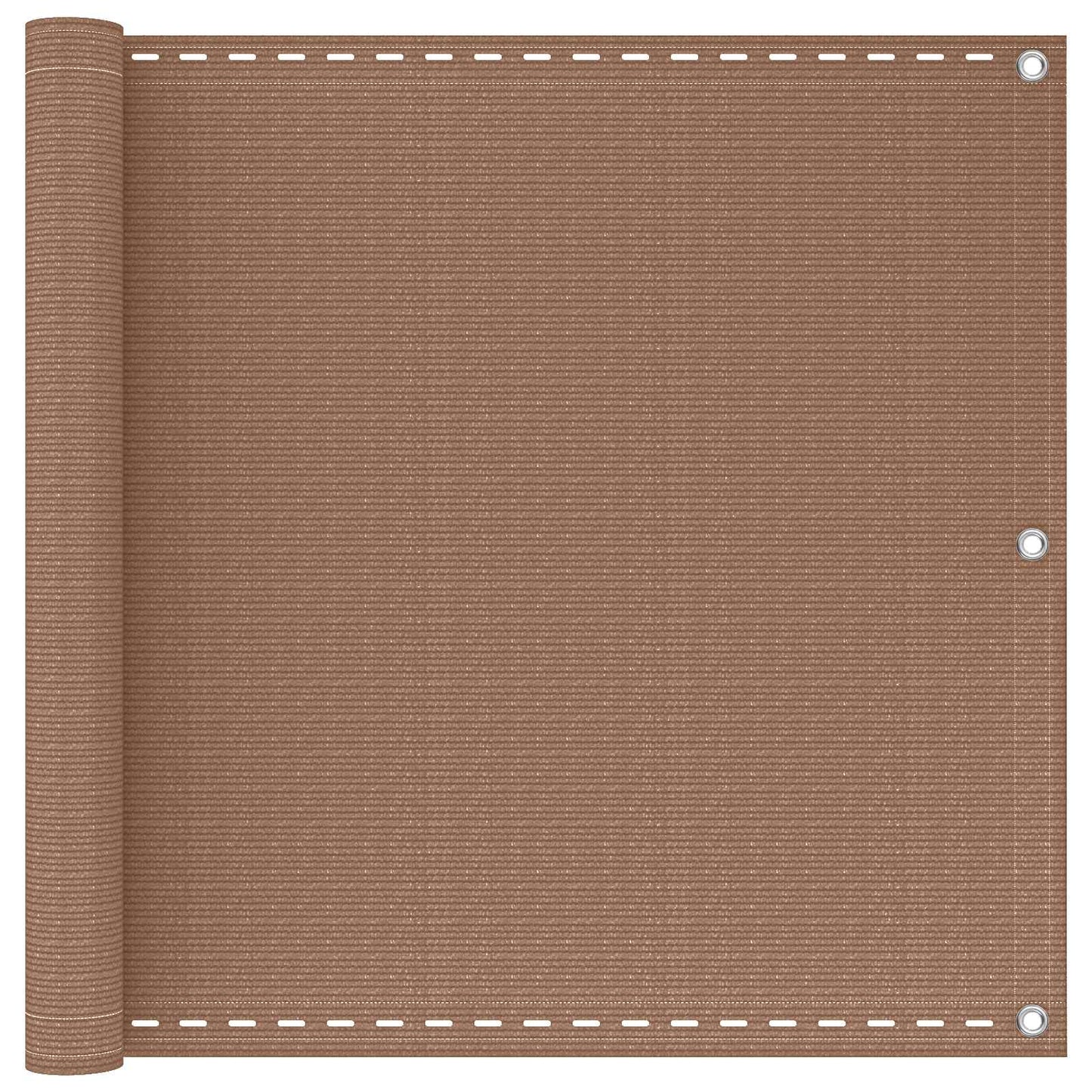 Balcony Screen Taupe 120 x 800 cm HDPE and Aluminium
