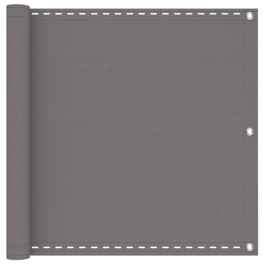 Balcony Screen Light Grey 120 x 1000 cm HDPE and Aluminium