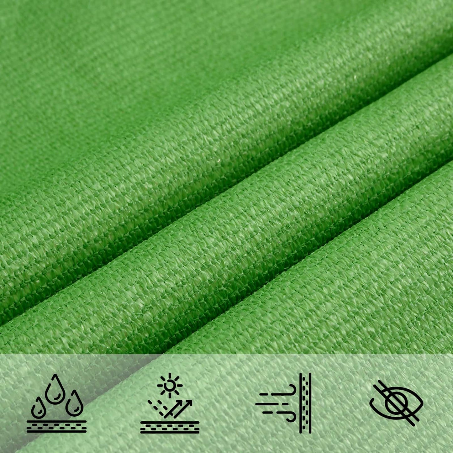 Sunshade Sail Light Green 2.5 x 6 m HDPE