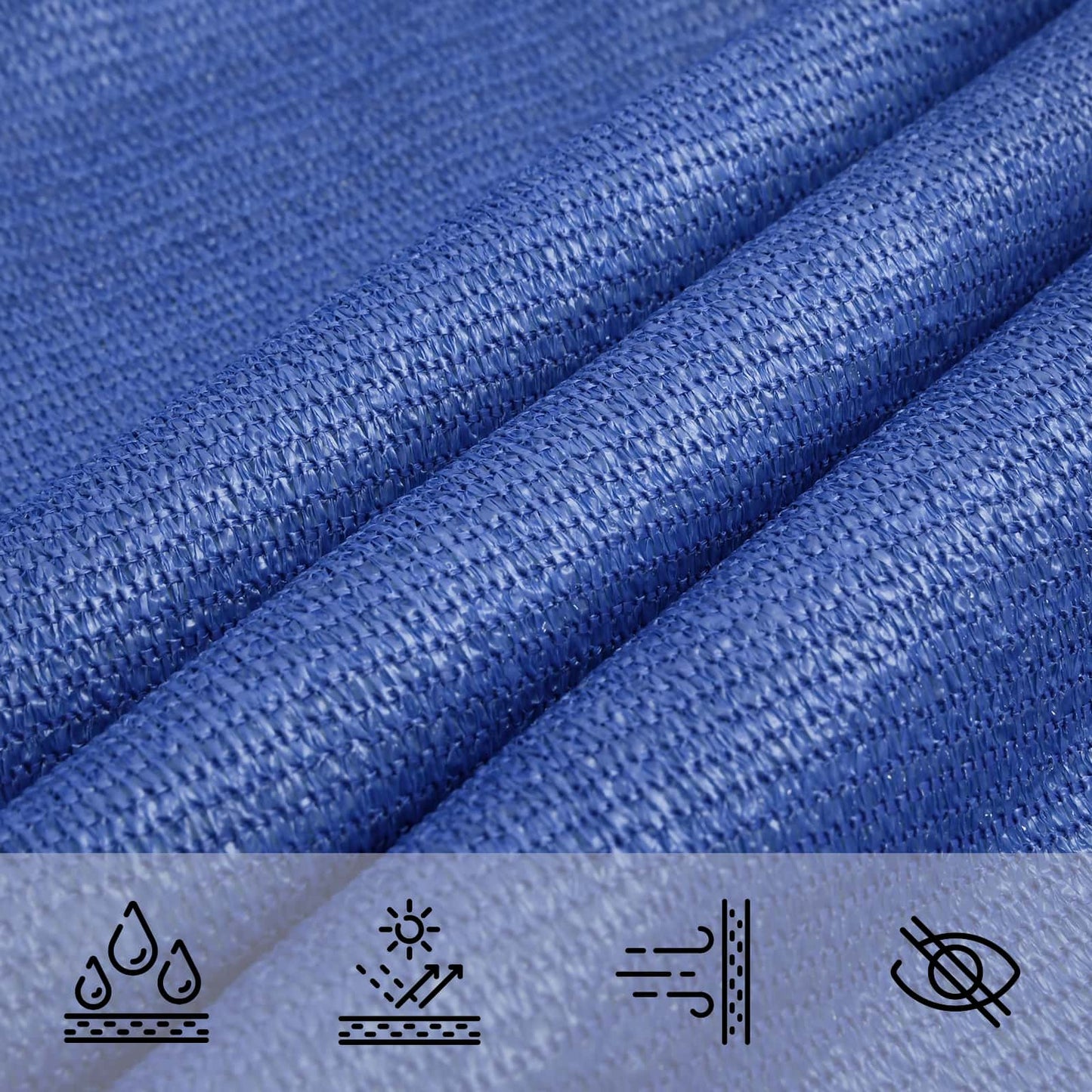Sunshade Sail Blue 7 x 5 x 5 m HDPE