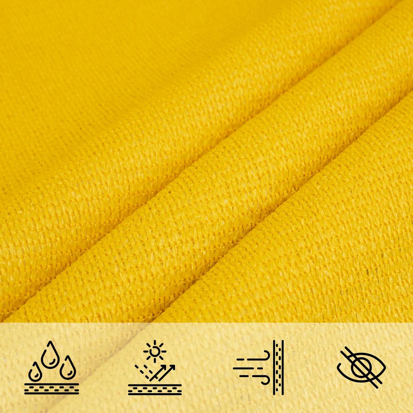 Sunshade Sail Yellow 2 x 6 m HDPE