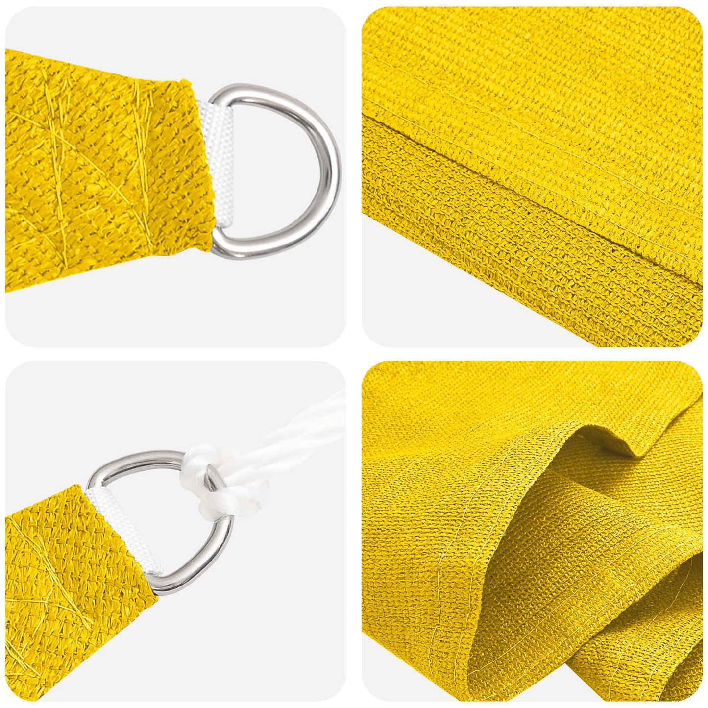 Sunshade Sail Yellow 2 x 2 x 2 m HDPE
