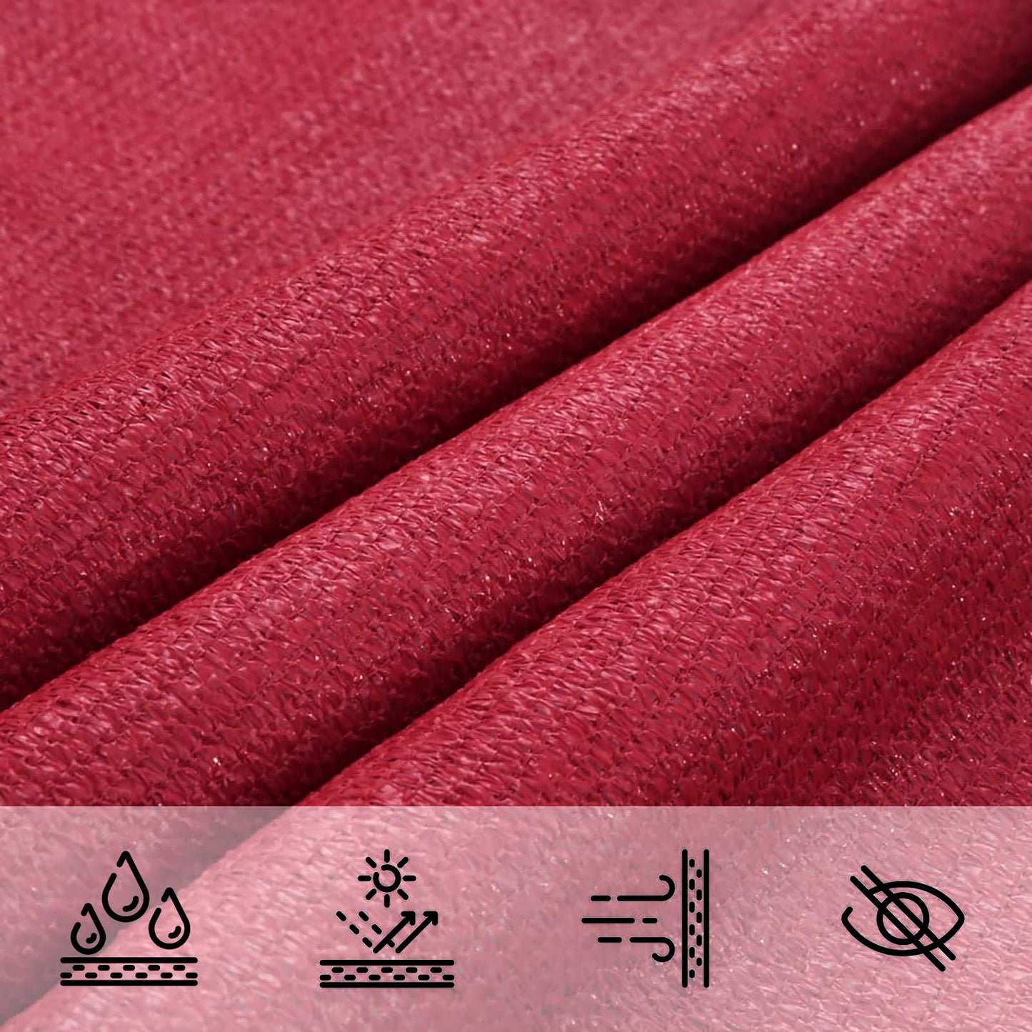 Sunshade Sail Red 2 x 6 m HDPE