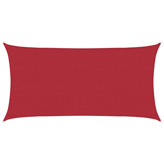Sunshade Sail Red 2 x 6 m HDPE