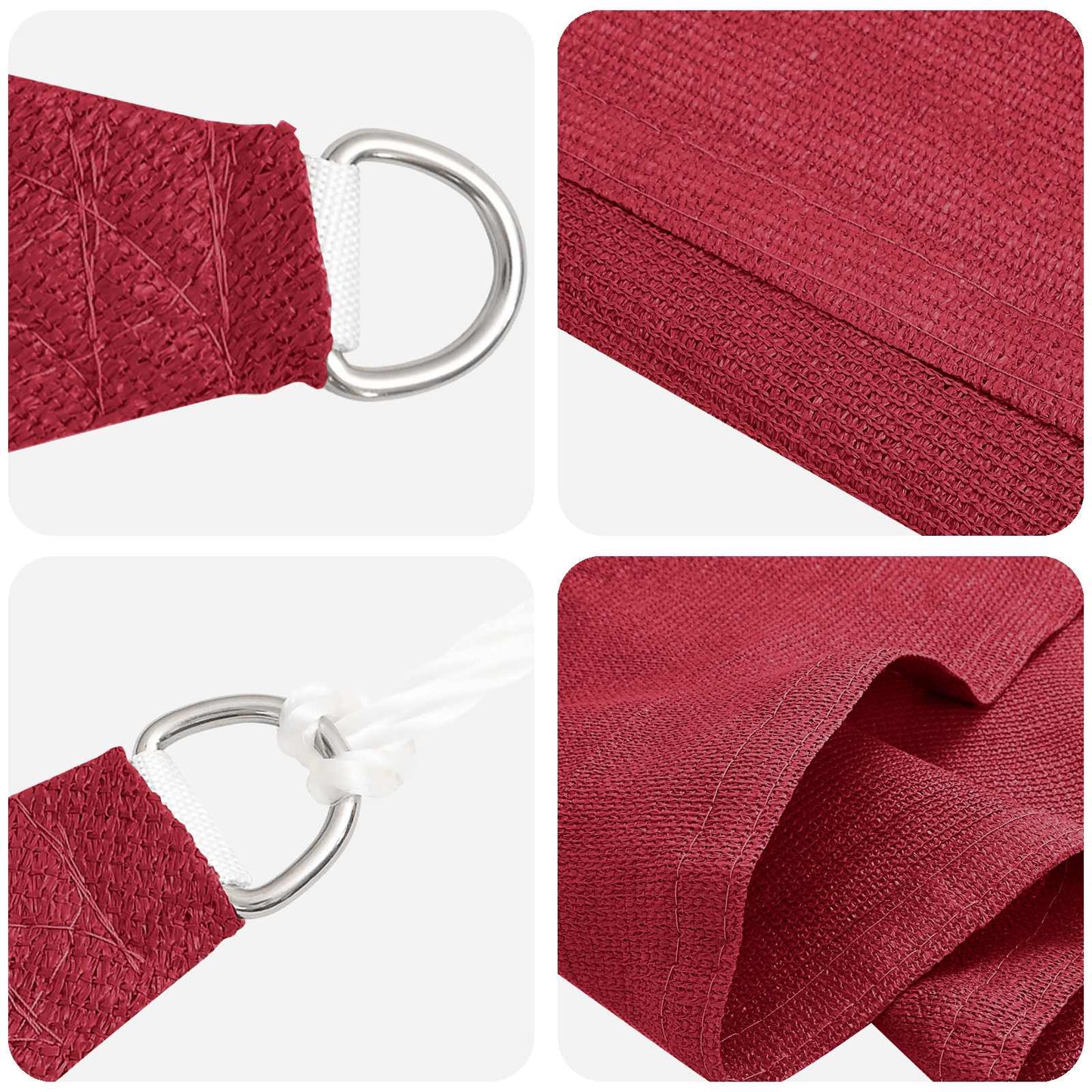 Sunshade Sail Red 2.5 x 6 m HDPE