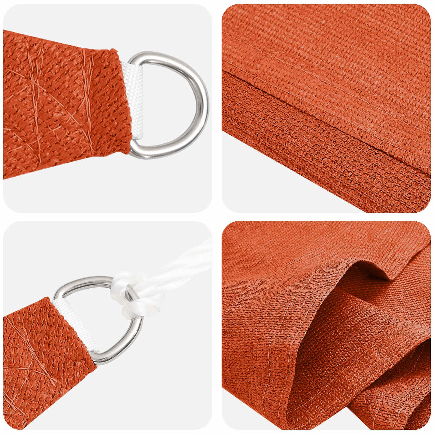 Sunshade Sail Orange 2.5 x 6 m HDPE