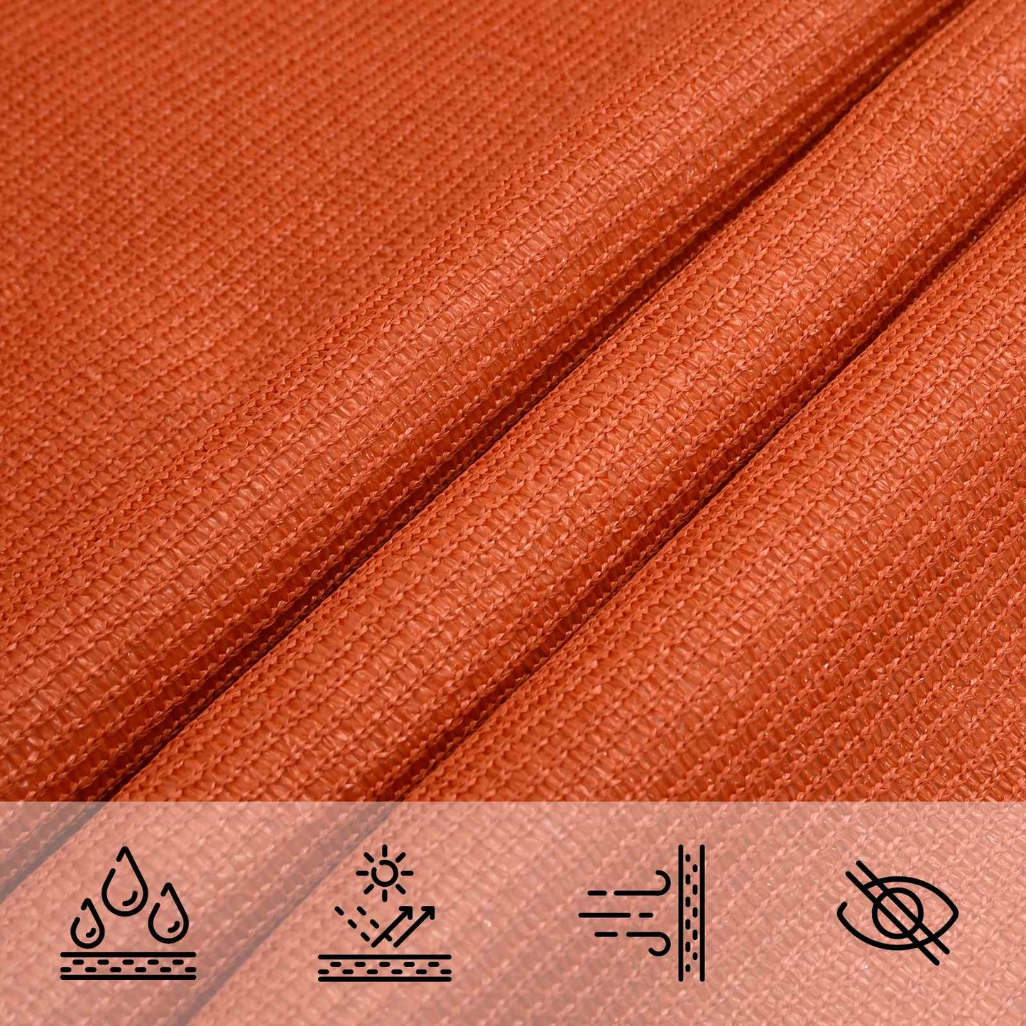 Sunshade Sail Orange 2.5 x 6 m HDPE