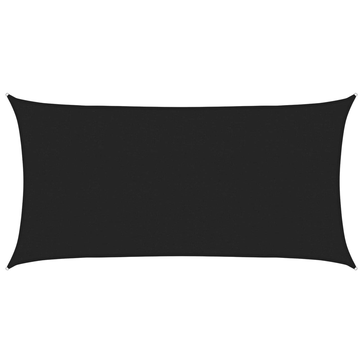 Sunshade Sail Black 2 x 6 m HDPE
