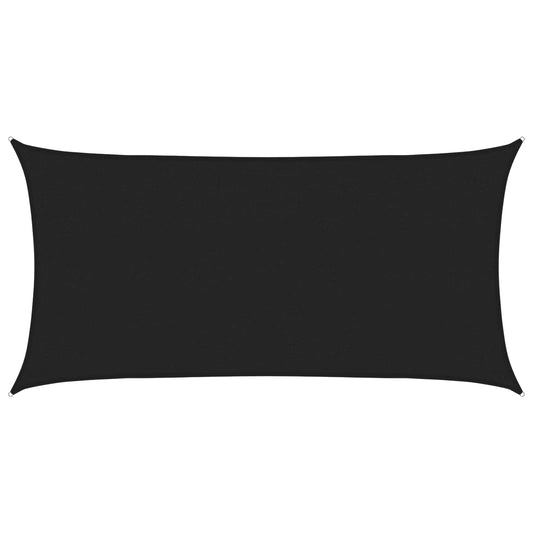 Sunshade Sail Black 2 x 6 m HDPE