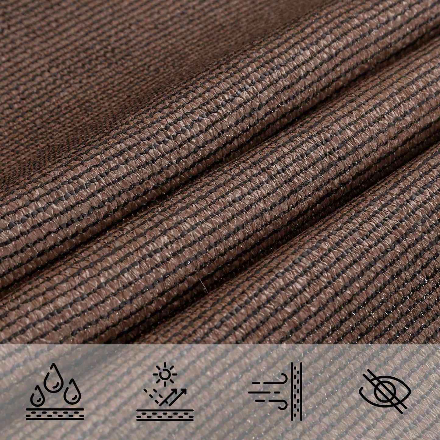 Sunshade Sail Brown 2 x 6 m HDPE