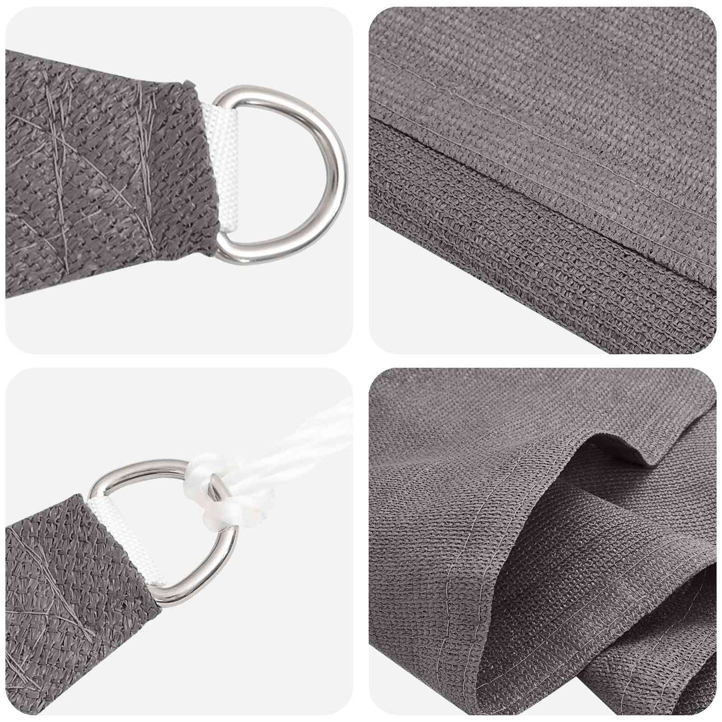Sunshade Sail Light Grey 2.5 x 6 m HDPE