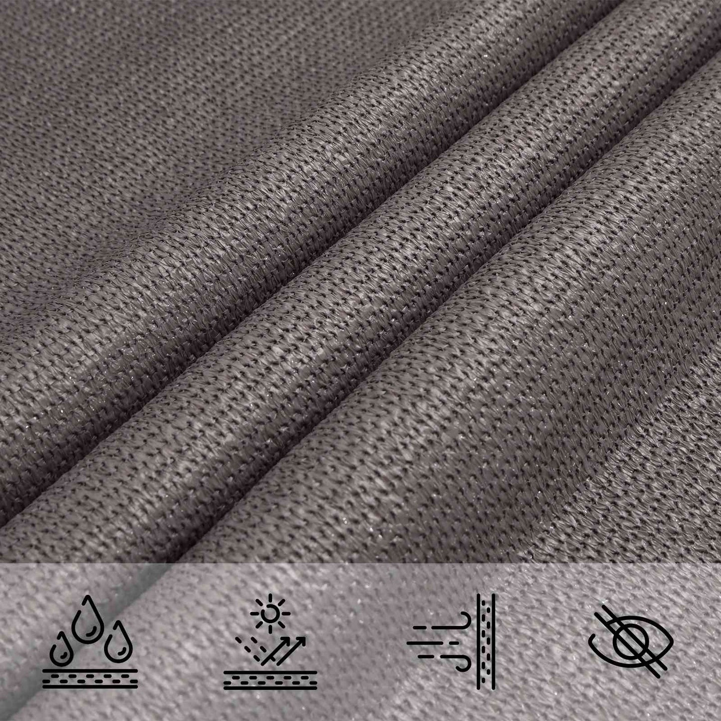 Sunshade Sail Light Grey 2.5 x 6 m HDPE