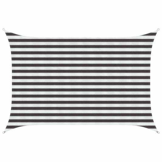 Sunshade Sail Anthracite and White 2 x 3 m HDPE