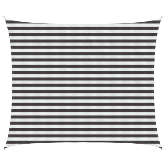 Sunshade Sail Anthracite and White 2.5 x 3 m HDPE