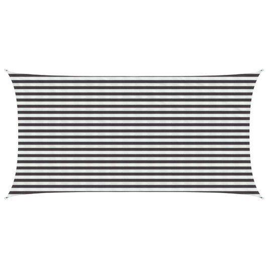 Sunshade Sail Anthracite and White 2.5 x 4.5 m HDPE
