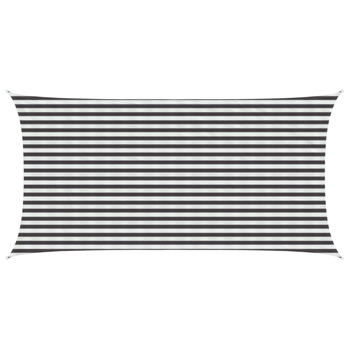 Sunshade Sail Anthracite and White 2.5 x 6 m HDPE
