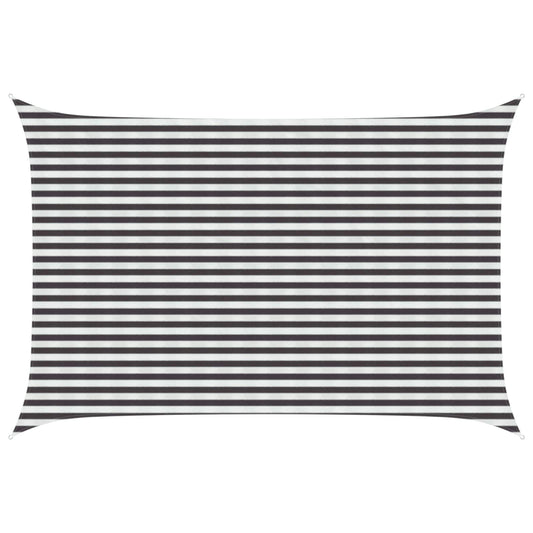 Sunshade Sail Anthracite and White 3 x 4.5 m HDPE