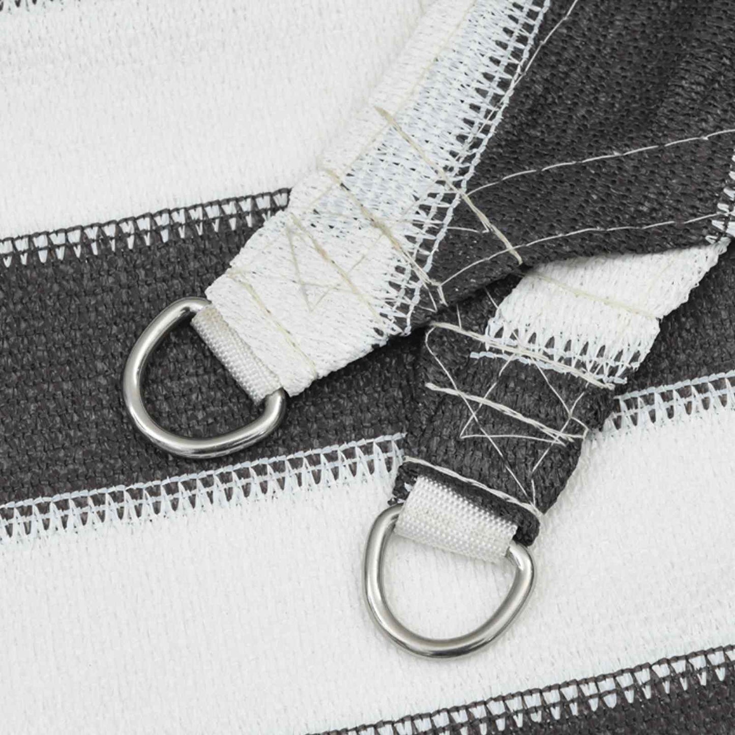 Sunshade Sail Anthracite and White 3 x 6 m HDPE