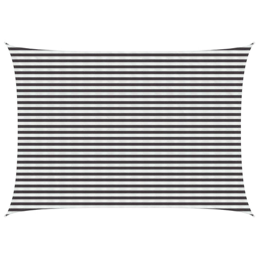 Sunshade Sail Anthracite and White 3.5 x 4.5 m HDPE