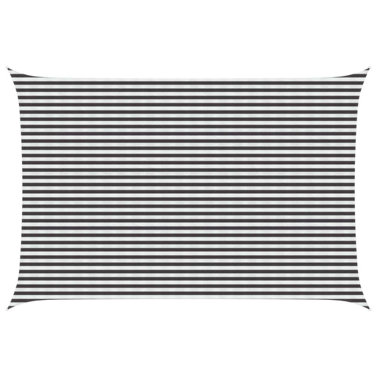 Sunshade Sail Anthracite and White 4 x 7 m HDPE