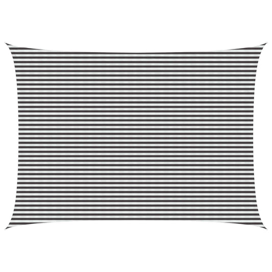 Sunshade Sail Anthracite and White 5 x 6 m HDPE