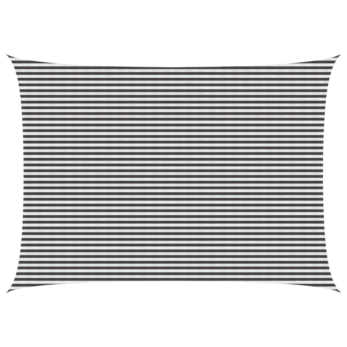 Sunshade Sail Anthracite and White 5 x 7 m HDPE