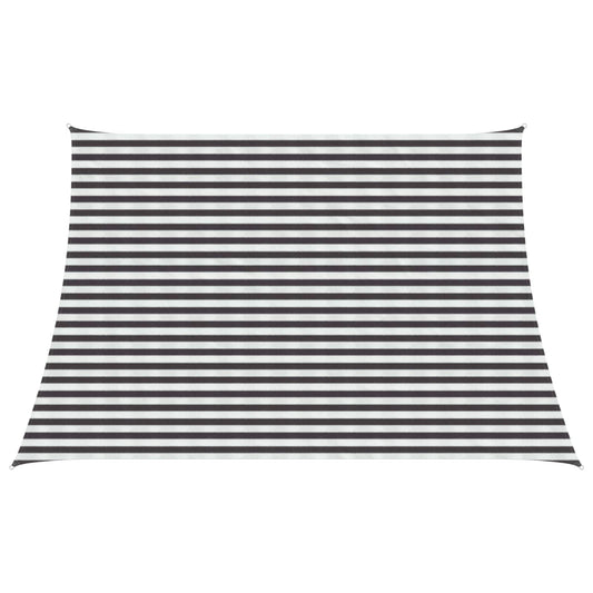 Sunshade Sail Anthracite and White 4 / 5 x 3 m HDPE