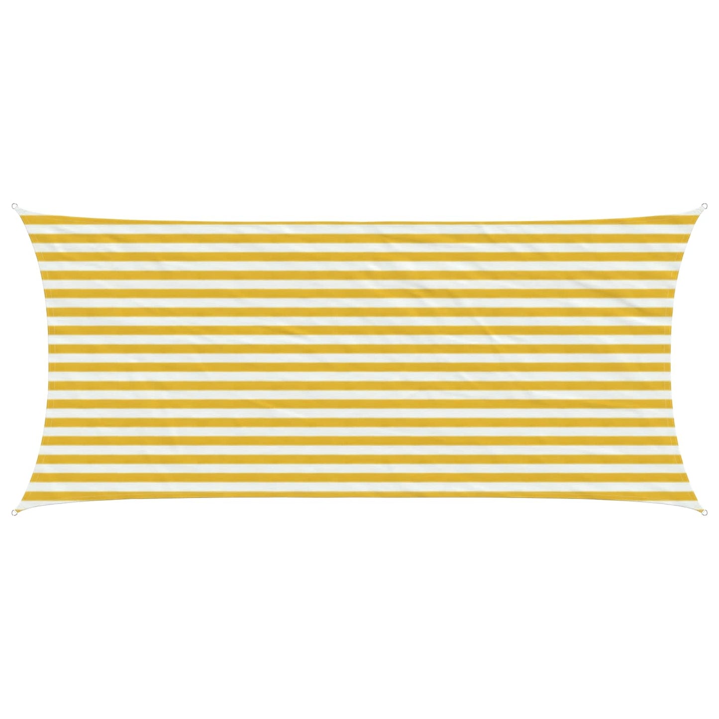 Sunshade Sail Yellow and White 2 x 4.5 m HDPE