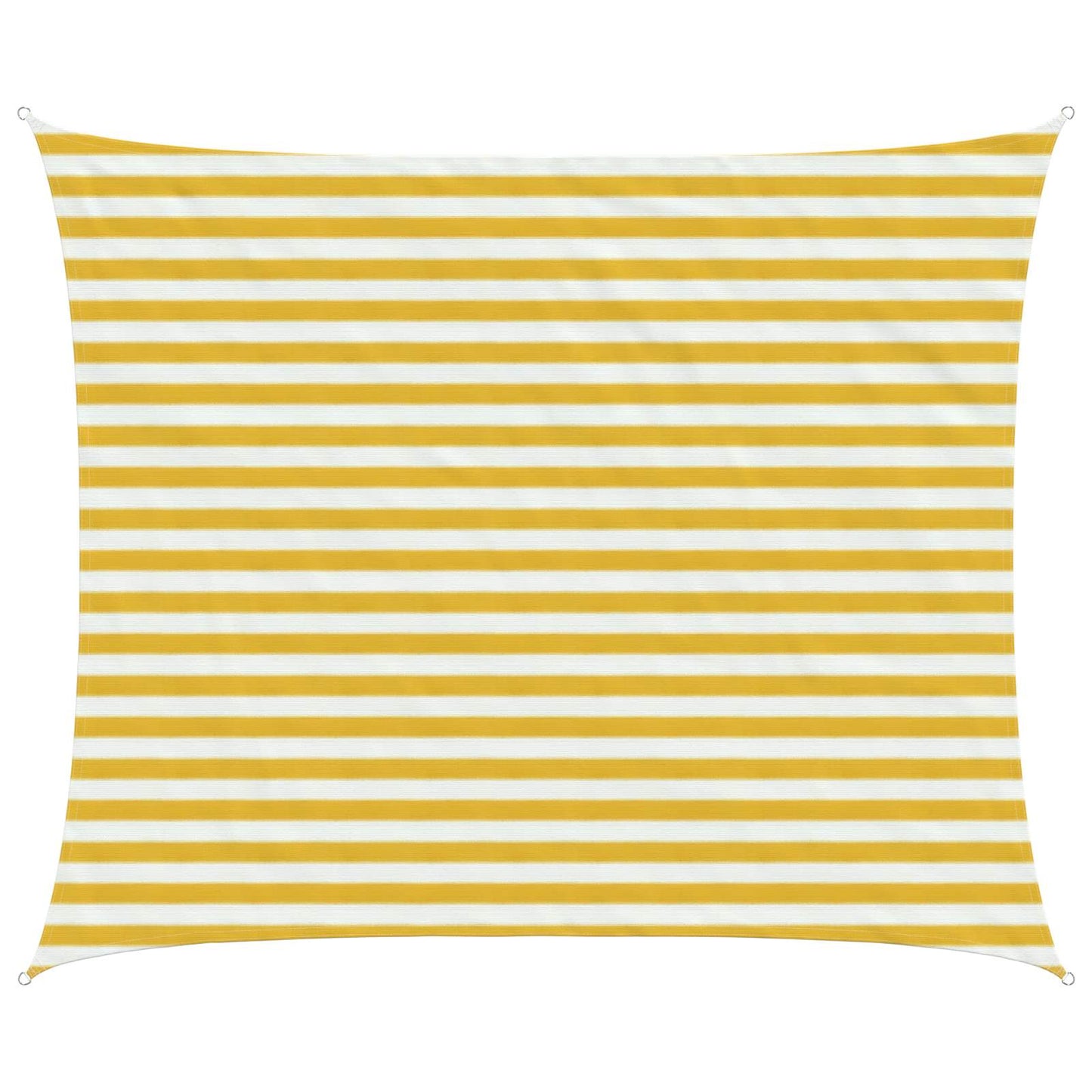 Sunshade Sail Yellow and White 2.5 x 4 m HDPE