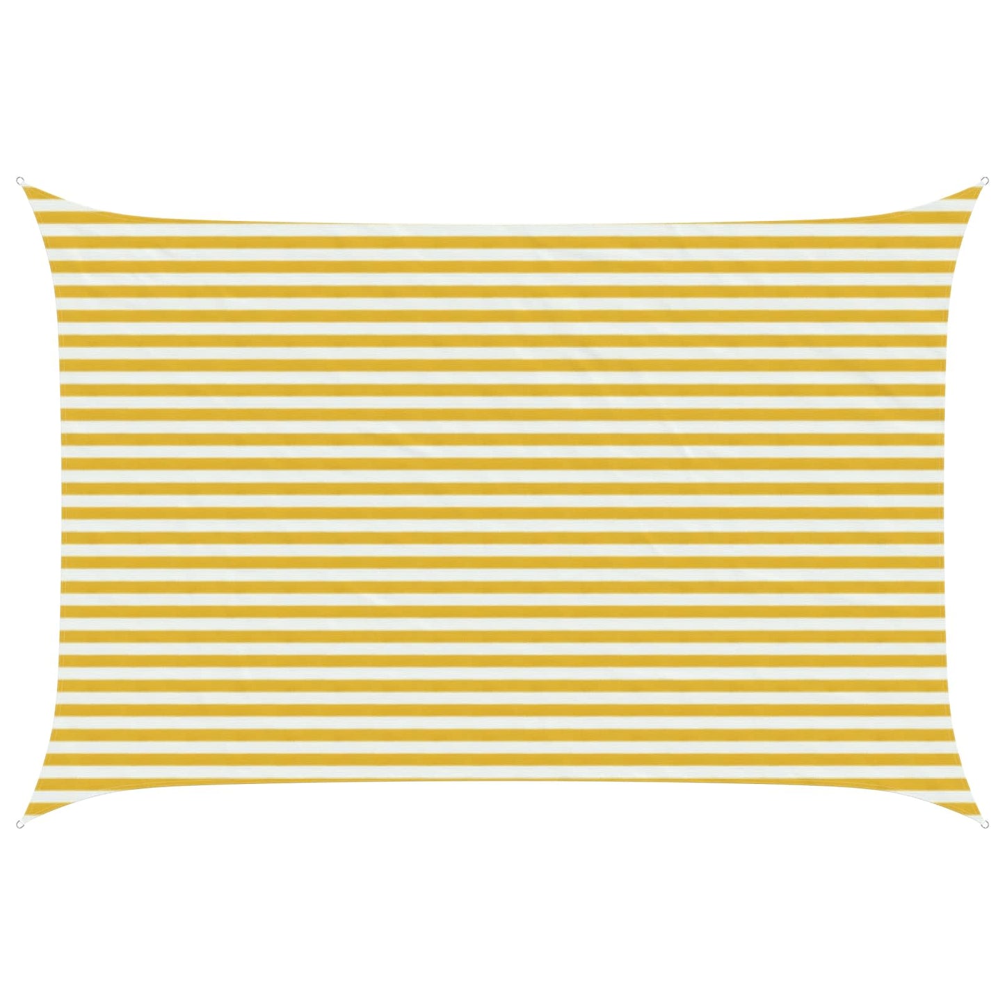 Sunshade Sail Yellow and White 3 x 4 m HDPE