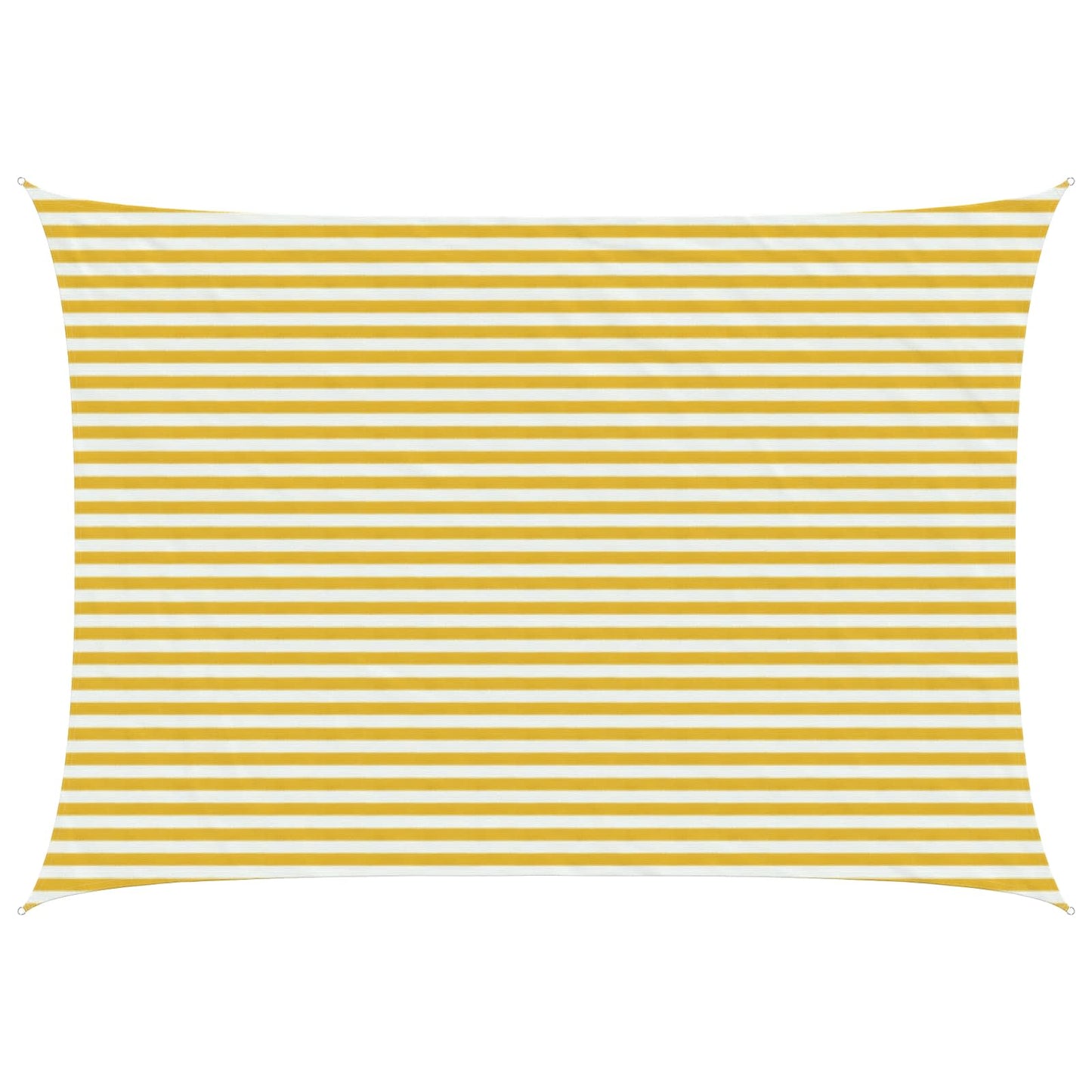 Sunshade Sail Yellow and White 3.5 x 5 m HDPE