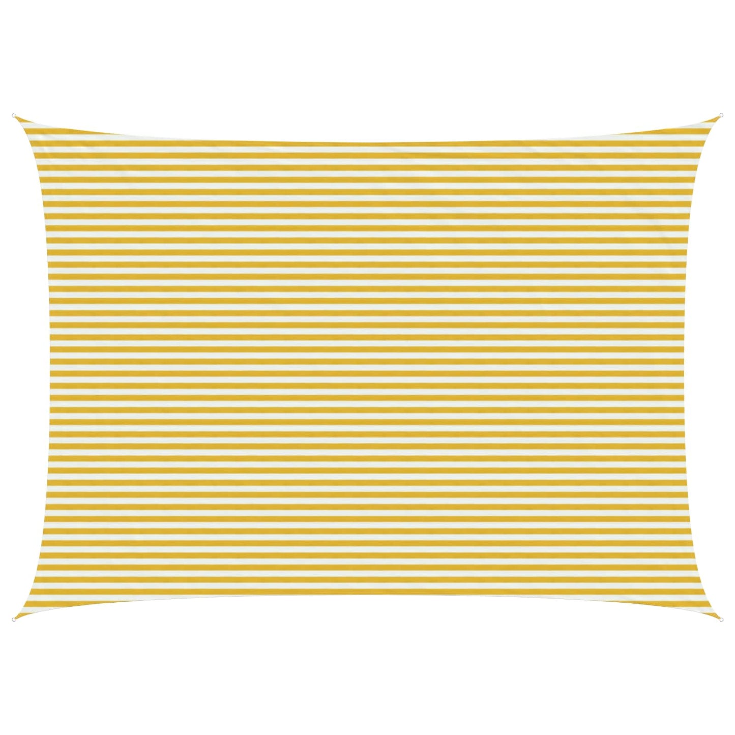 Sunshade Sail Yellow and White 5 x 7 m HDPE