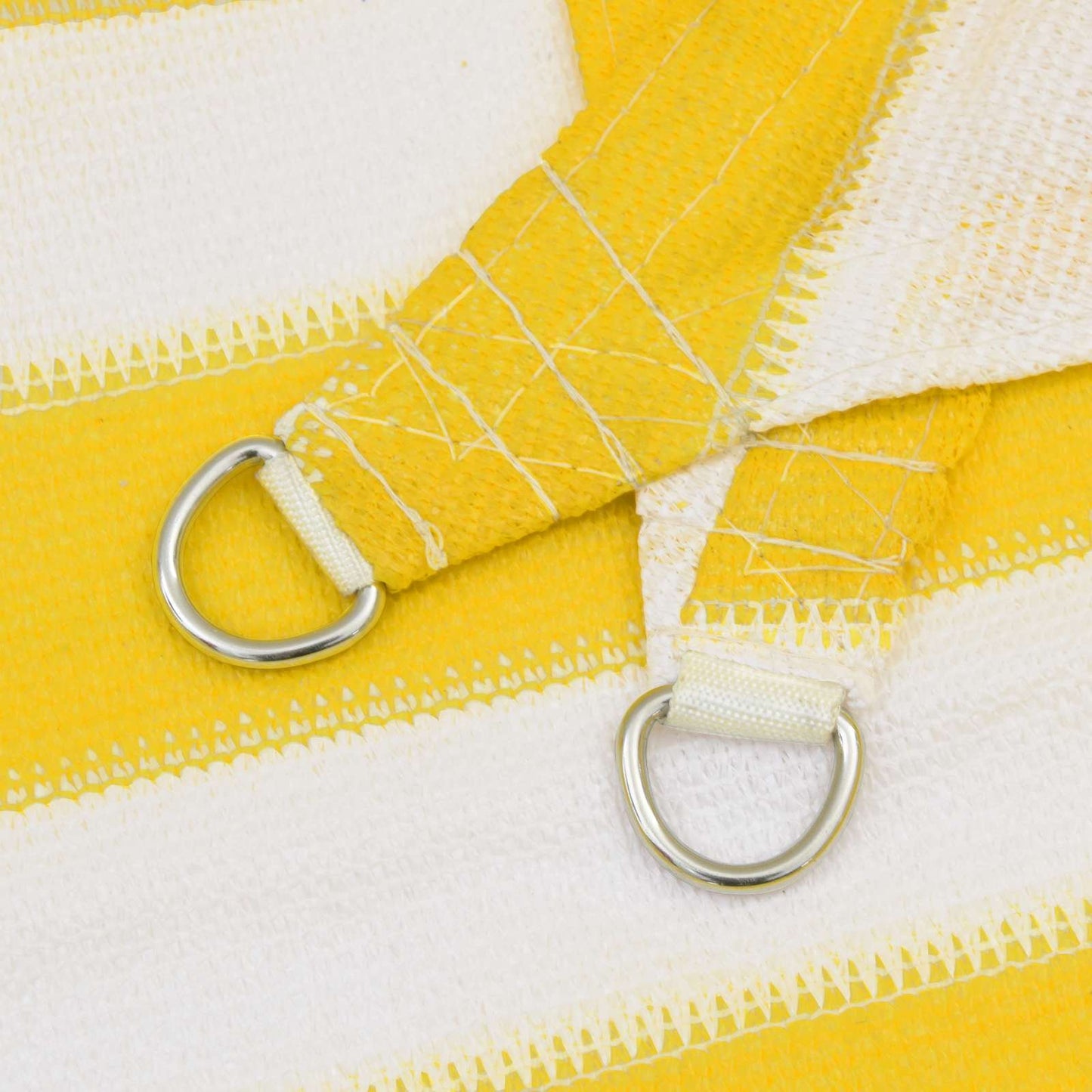 Sunshade Sail 6 x 8 m HDPE Rectangular Yellow and White