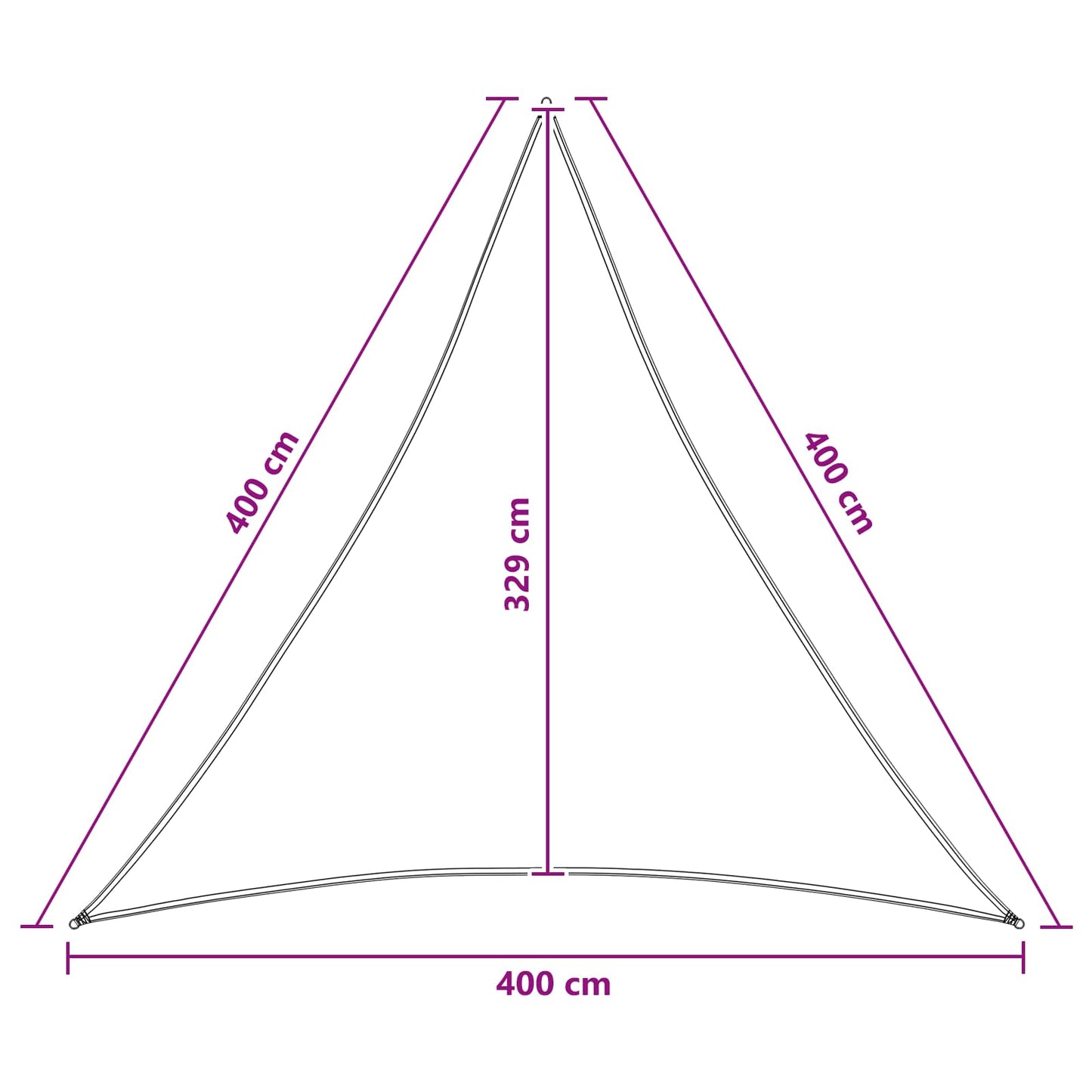 Sunshade Sail 4 x 4 x 4 m HDPE