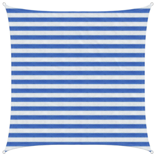 Sunshade Sail Blue and White 2 x 2 m HDPE