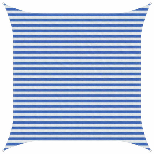 Sunshade Sail Blue and White 3.6 x 3.6 m HDPE