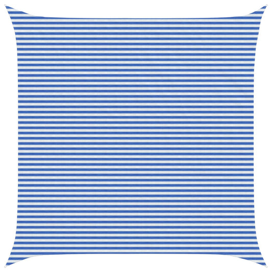 Sunshade Sail Blue and White 7 x 7 m HDPE