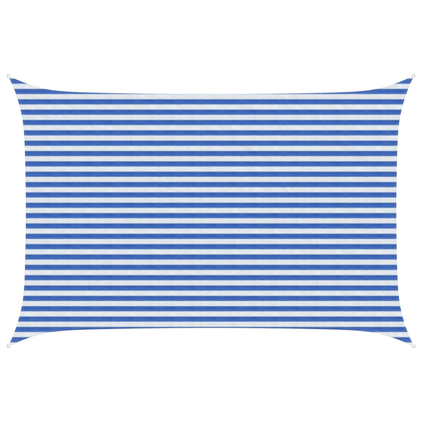 Sunshade Sail Blue and White 3 x 4 m HDPE