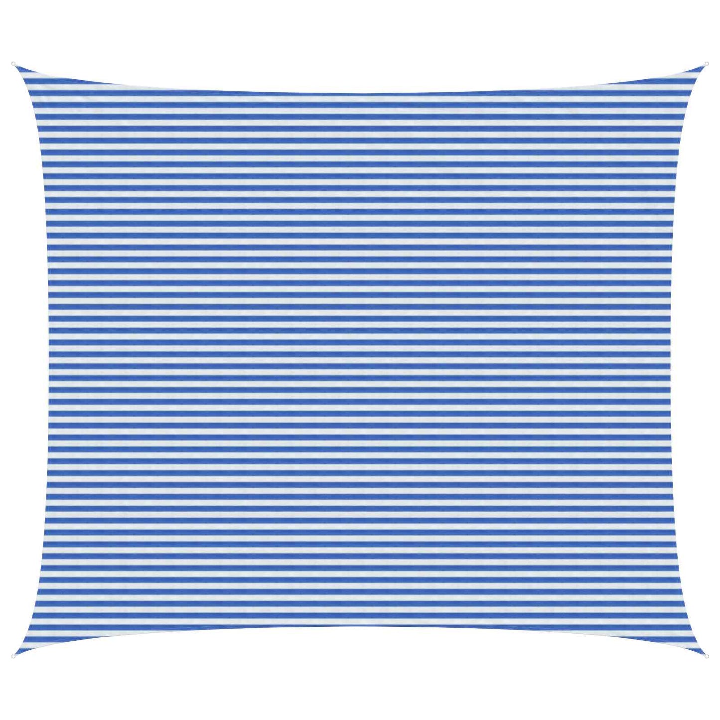 Sunshade Sail Blue and White 6 x 8 m HDPE