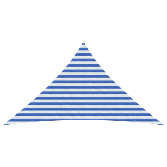 Sunshade Sail Blue and White 2.5 x 2.5 x 3.5 m HDPE