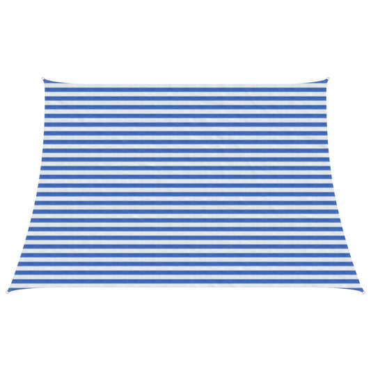 Sunshade Sail Blue and White 3 / 4 x 3 m HDPE