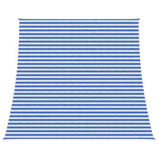 Sunshade Sail Blue and White 4 / 5 x 4 m HDPE
