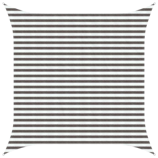 Sunshade Sail Light Grey and White 3 x 3 m HDPE