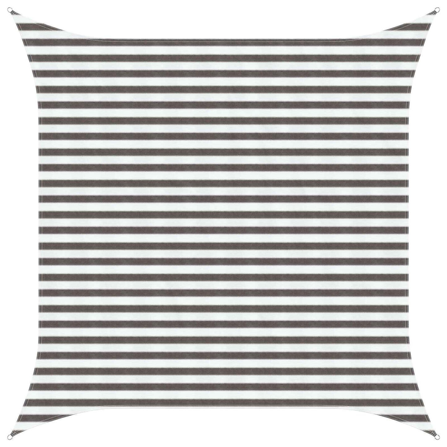 Sunshade Sail Light Grey and White 3.6 x 3.6 m HDPE