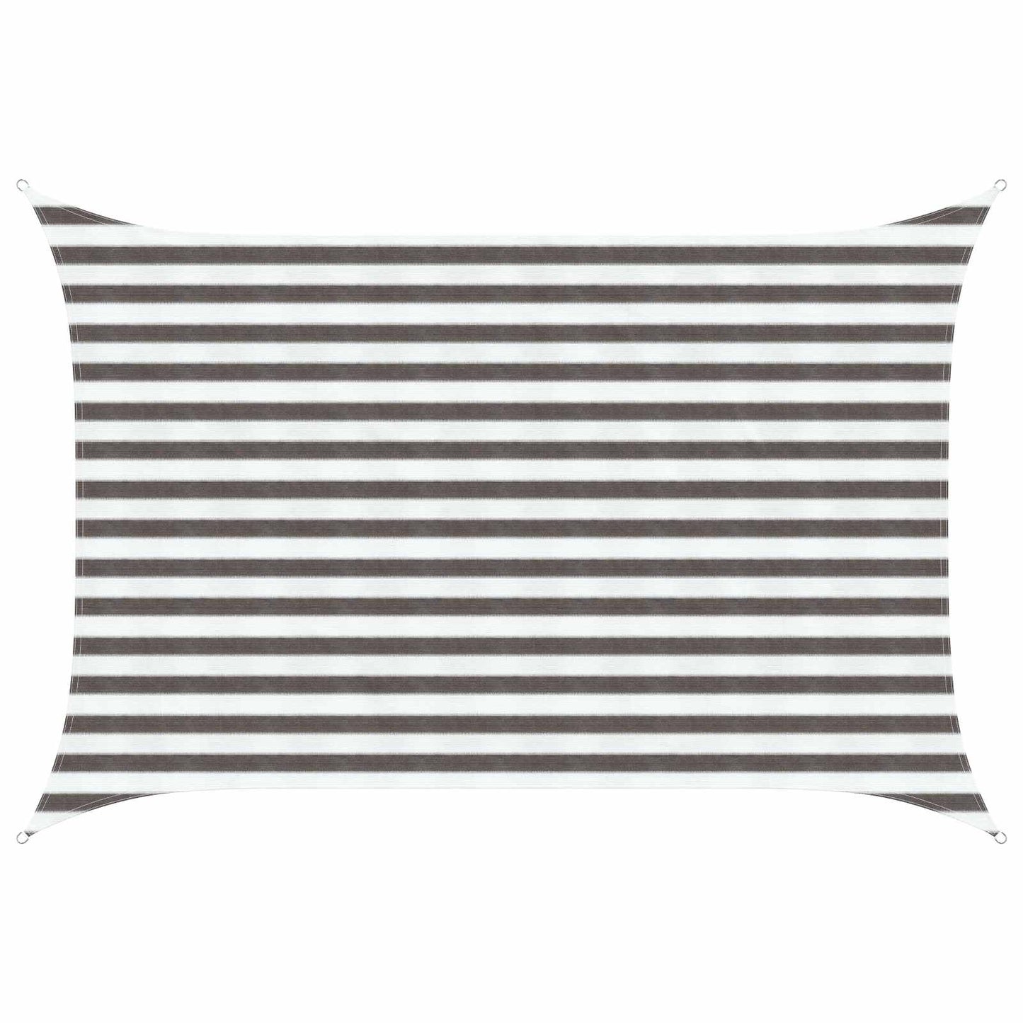 Sunshade Sail Light Grey and White 2 x 2.5 m HDPE