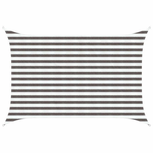 Sunshade Sail Light Grey and White 2 x 2.5 m HDPE