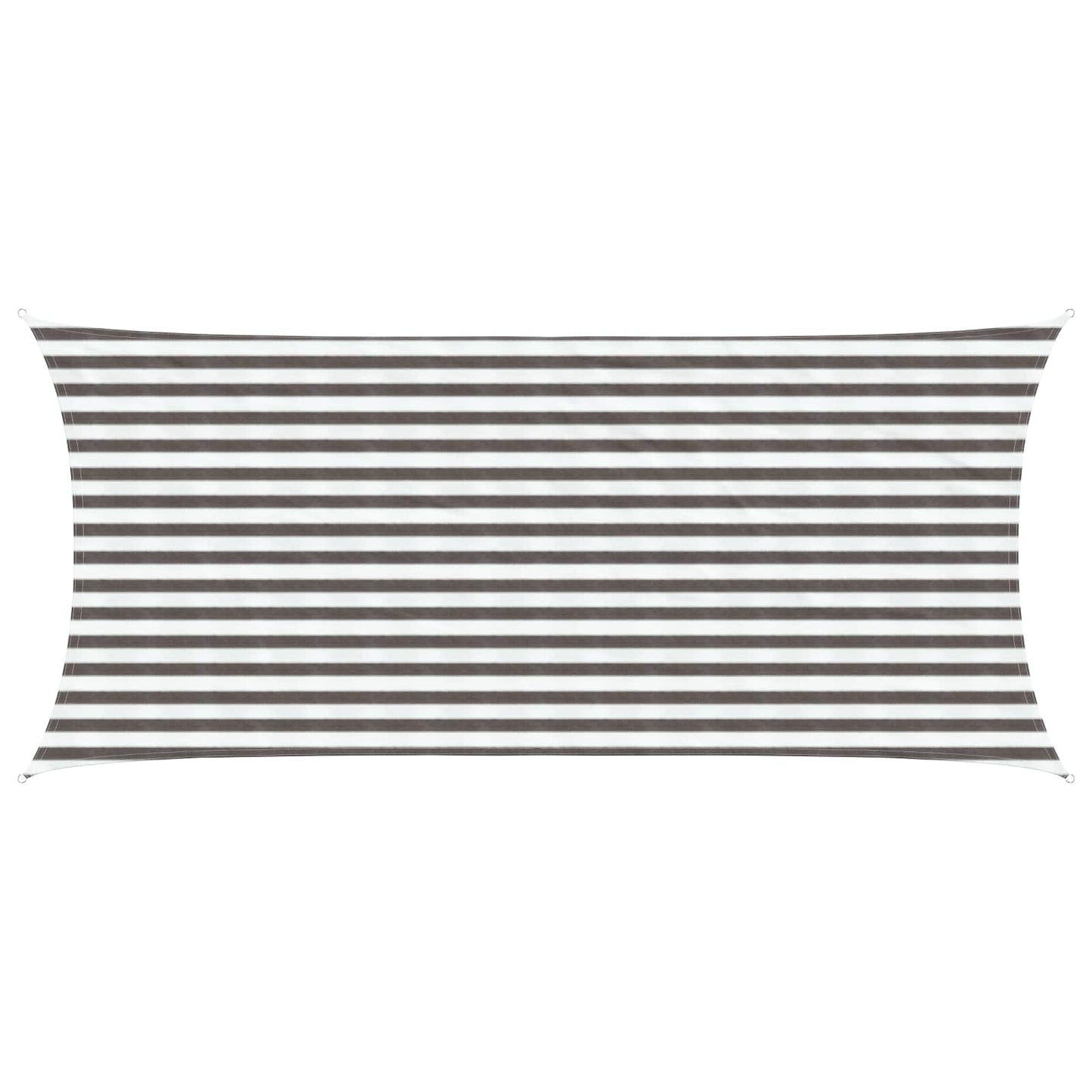 Sunshade Sail Light Grey and White 2 x 4 m HDPE