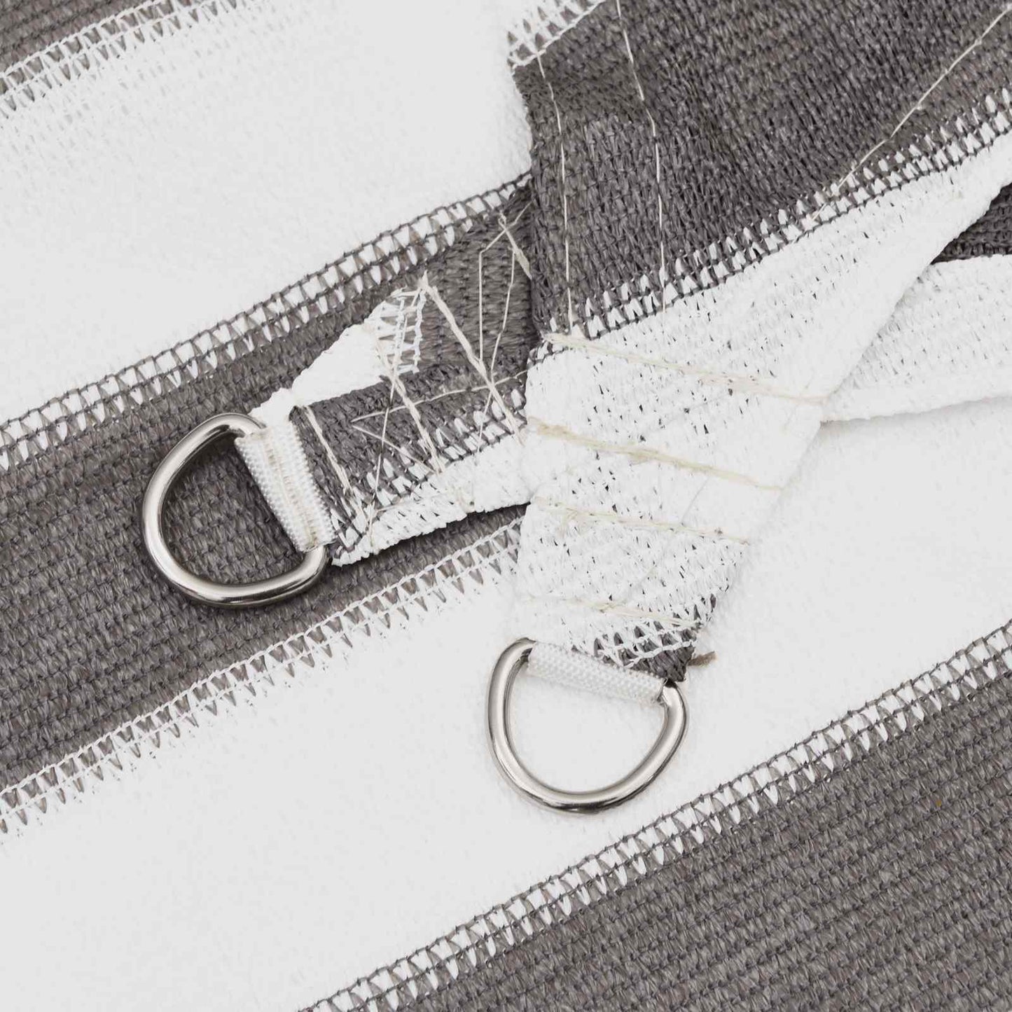Sunshade Sail Light Grey and White 2.5 x 3.5 m HDPE